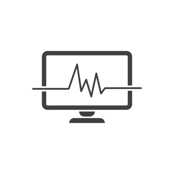 Monitor Komputerowy Logo Wektor Ilustracja Ikona Projekt — Wektor stockowy