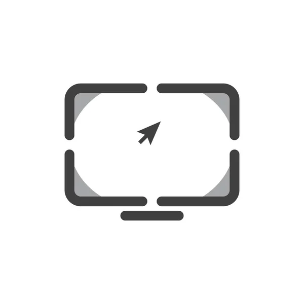 Computer Monitor Logo Vector Illustration Icon Design — ストックベクタ