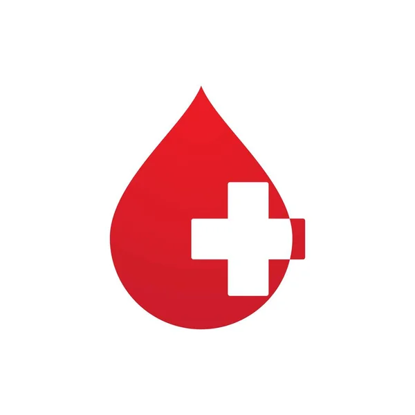 Desain Templat Logo Vektor Gambar Darah - Stok Vektor