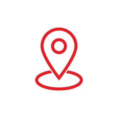 Konum noktası logo vektör şablonu Illution tasarımı