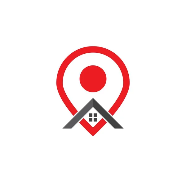 Точка Розташування Логотип Векторний Шаблон Дизайн Ілюстрації — стоковий вектор