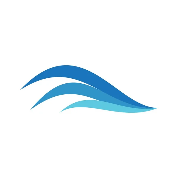 Water Wave Logo Design Vector Template Illustration — Vector de stock