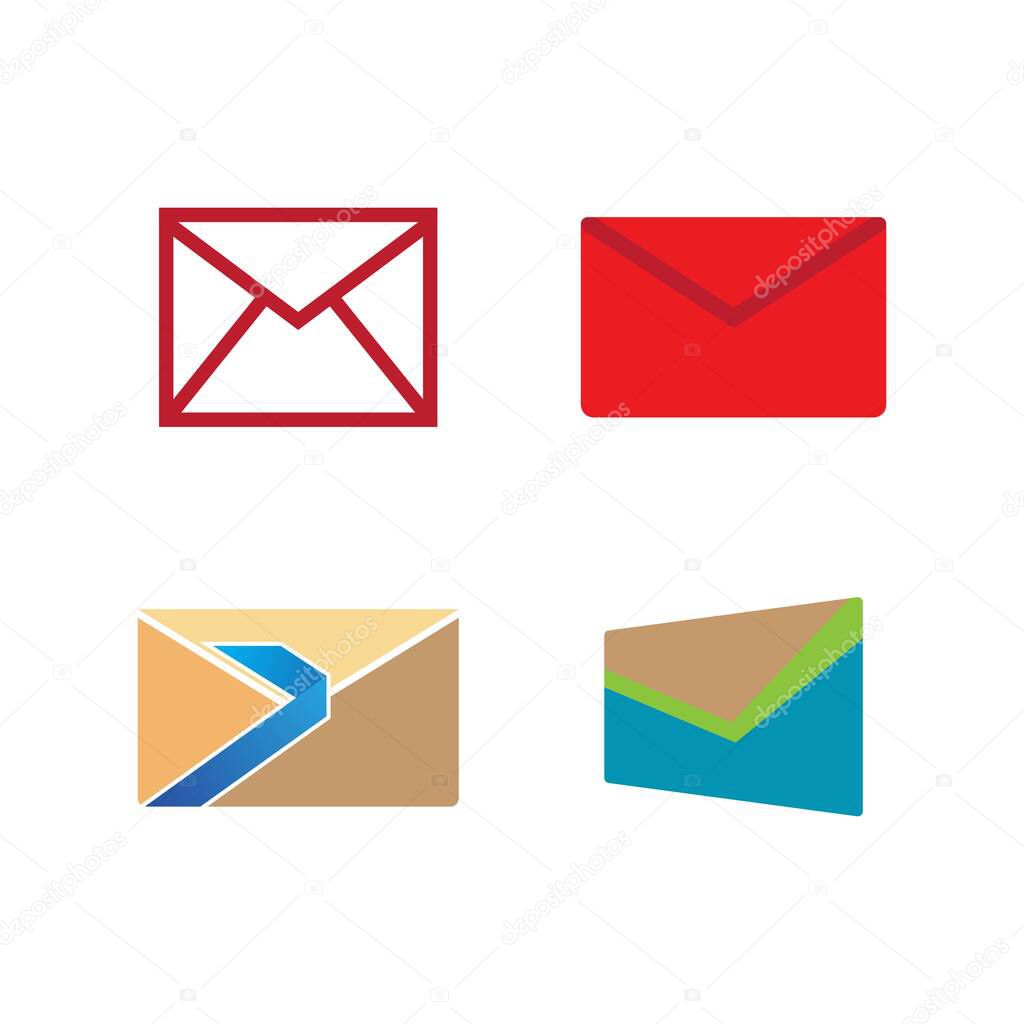 Mail logo vector template icon illustration design