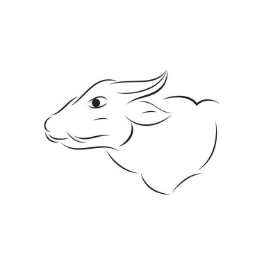 inek logo vektörü basit tasarım resimleme simgesi