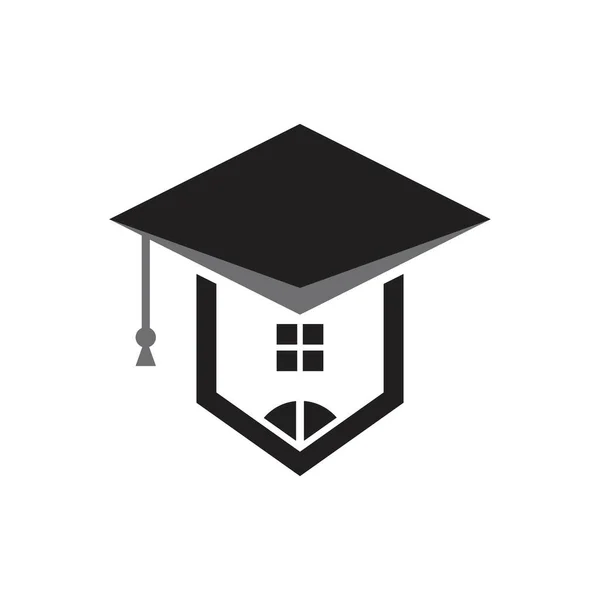 Toga Cap Educação Logotipo Modelo Vetor Ilustração —  Vetores de Stock
