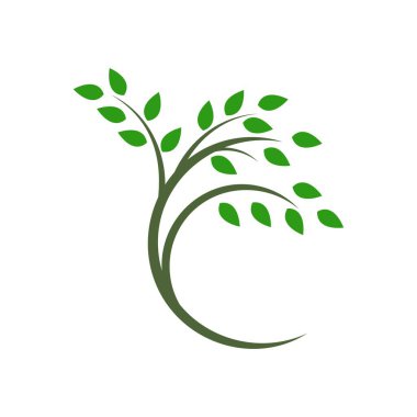 Ağaç ekolojisi logo vektör illüstrasyon tasarımı