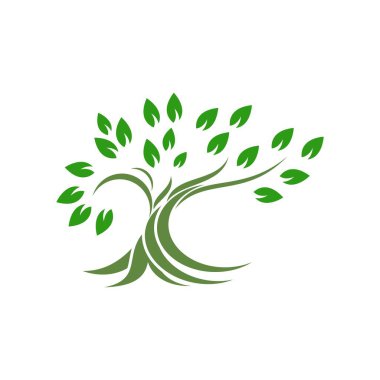 Ağaç ekolojisi logo vektör illüstrasyon tasarımı