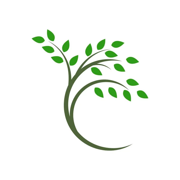 Baum Ökologie Logo Vektor Symbol Illustration Design — Stockvektor