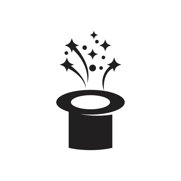 Мегічний Капелюх Логотип Векторний Дизайн Ілюстрації — стоковий вектор