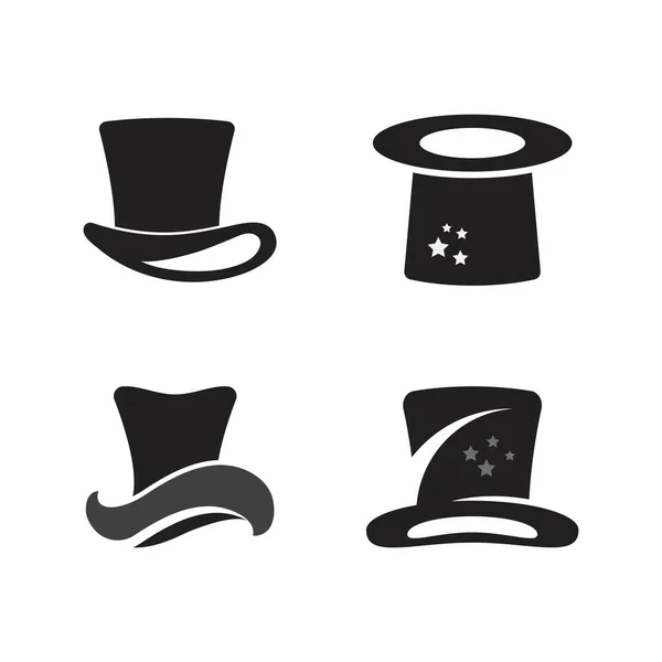 Chapeau Megic Logo Vectoriel Icône Illustration Design — Image vectorielle