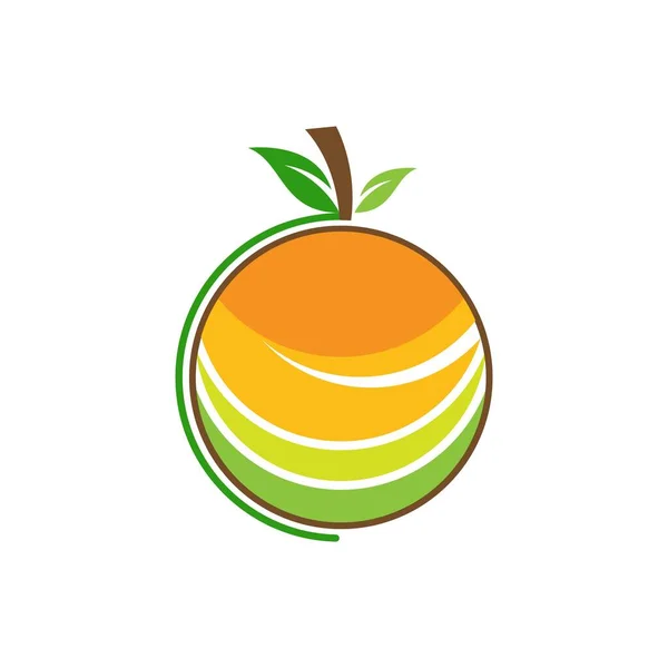 Orange Logo Vektor Illustration Vorlage Design — Stockvektor