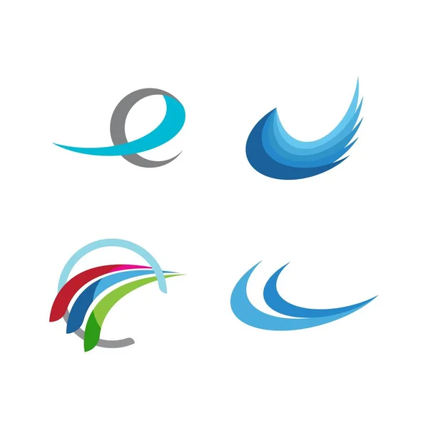 Swoosh Профессиональный Дизайн Векторной Иллюстрации Логотипа — стоковый вектор