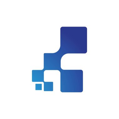 İş teknolojisi logo şablonu vektörü