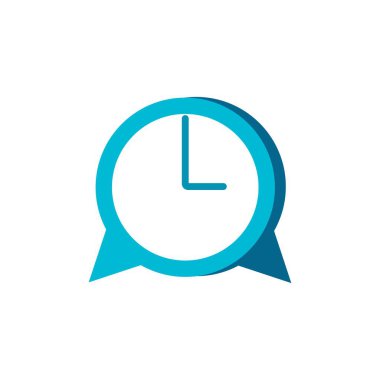 Saat zaman logo ikonu vektör şablonu çizim tasarımı