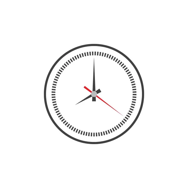 Horloge Temps Logo Icône Vecteur Modèle Illustration Conception — Image vectorielle