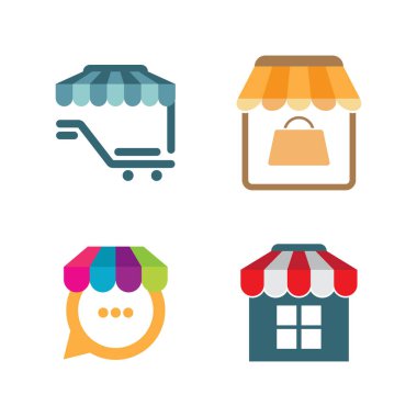 store logo icon template vector