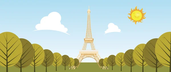 Torre Eiffel — Vector de stock