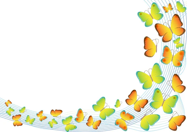 arka planda uçan kelebekler