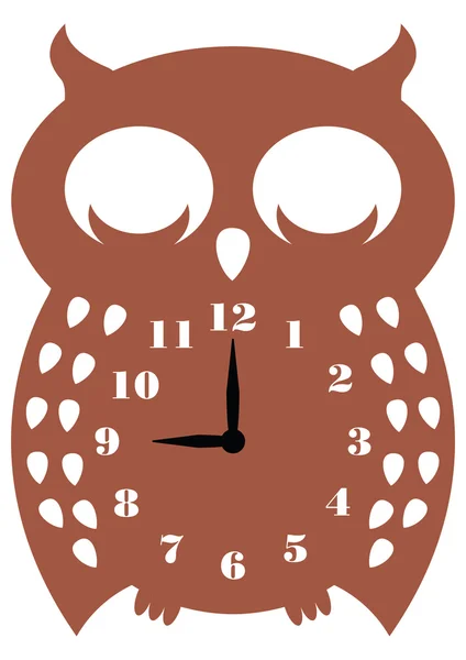 Búho reloj de pared Ilustración de stock