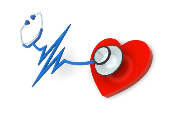 Pulse Heart Stethoscope — Stock Photo, Image