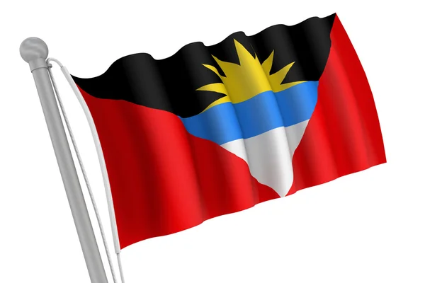 Antigua Flag på polen – stockfoto