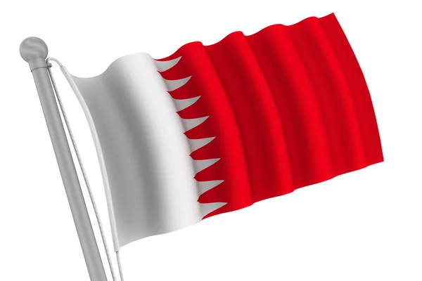 Bahrajn vlajky na stožár — Stock fotografie
