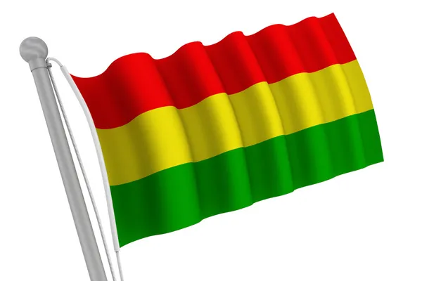 Bolivia Flag On Pole — Stock Photo, Image