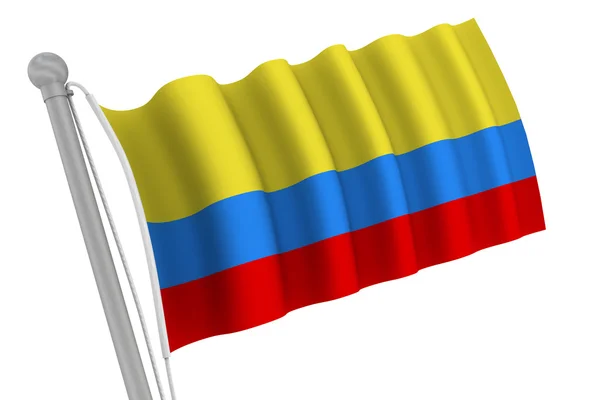 Colombie Drapeau sur pôle — Photo