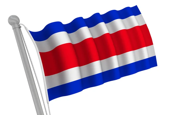 Bandera de Costa Rica en el Polo —  Fotos de Stock