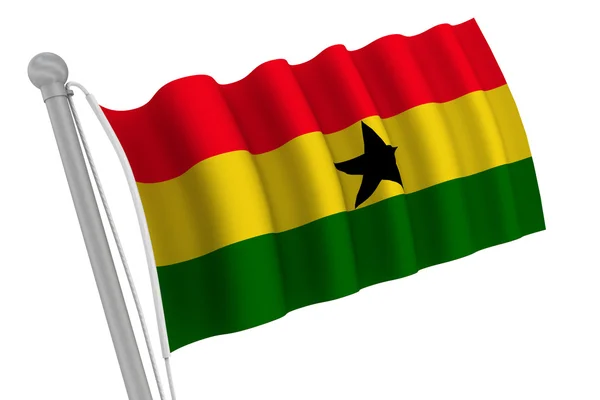 Bandera de Ghana en el Polo —  Fotos de Stock