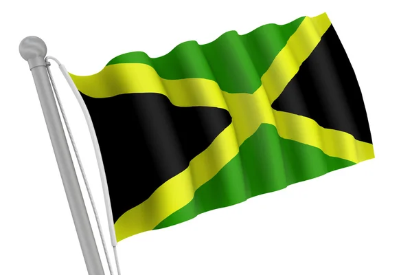 Jamaica vlag op pole-position — Stockfoto