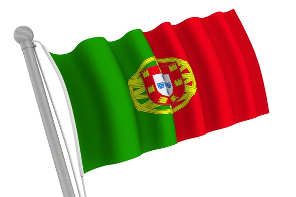 Πορτογαλία σημαία στο πόλο — Φωτογραφία Αρχείου