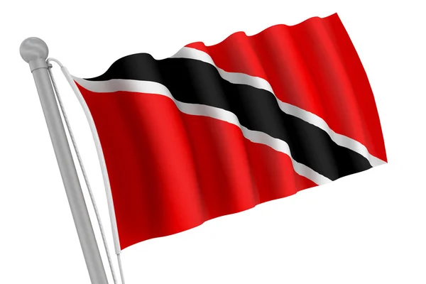 Trinidad en tobago vlag op pole-position — Stockfoto