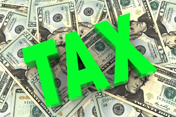 Tax on Money Background — Stock Photo, Image