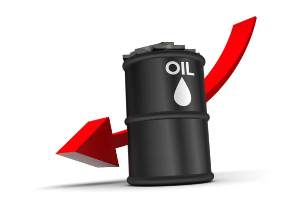 Oil Price Down Trend — Stock Photo, Image