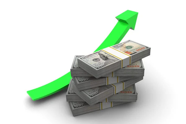 Money Up Arrow — Stock Photo, Image