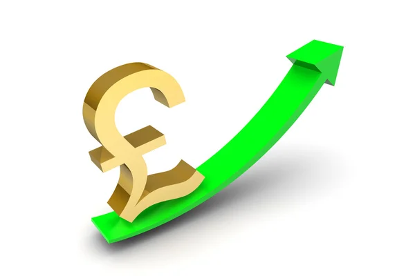 Pound Sterling Up Arrow — Stock Photo, Image