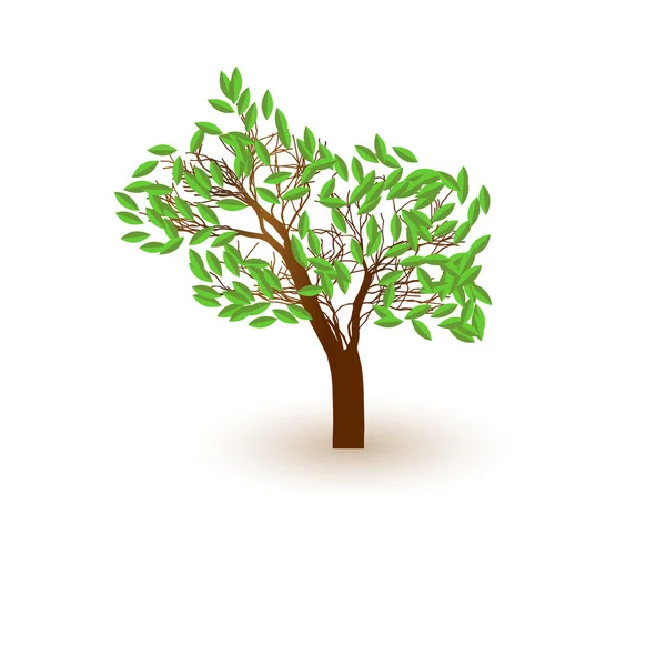 Träd kastar en skugga, vektor — Stock vektor