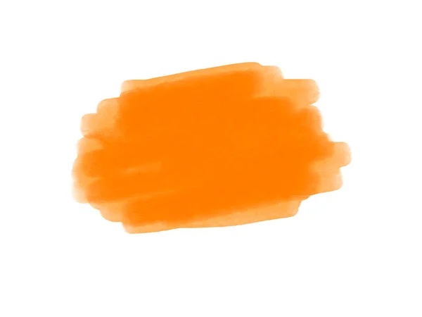 Narancs akvarell folt, világos és átlátszó textúra — Stock Fotó