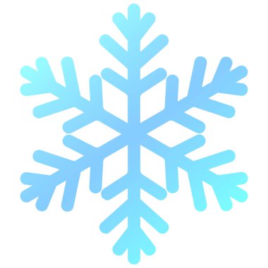 Kar Tanesi Simgesi Grafiği. Güzel, mavi bir kar tanesi.