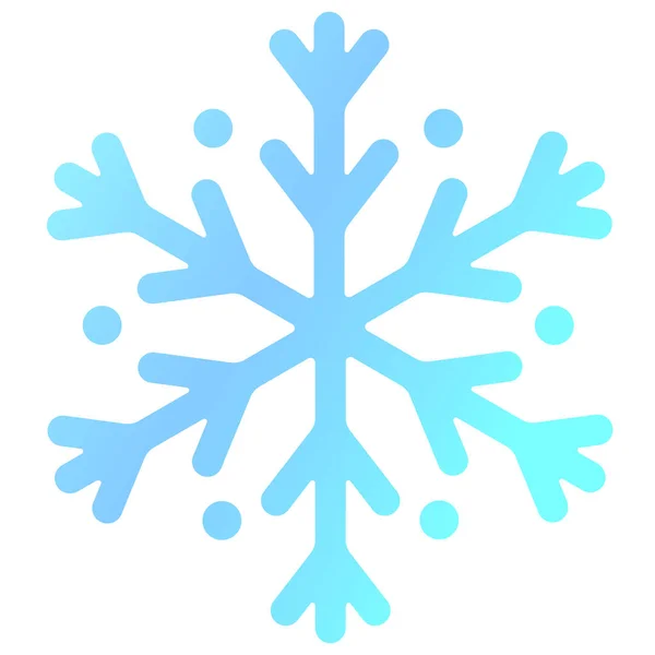 Γραφική εικόνα νιφάδας χιονιού. Μια όμορφη μπλε νιφάδα χιονιού με κλίση — Διανυσματικό Αρχείο