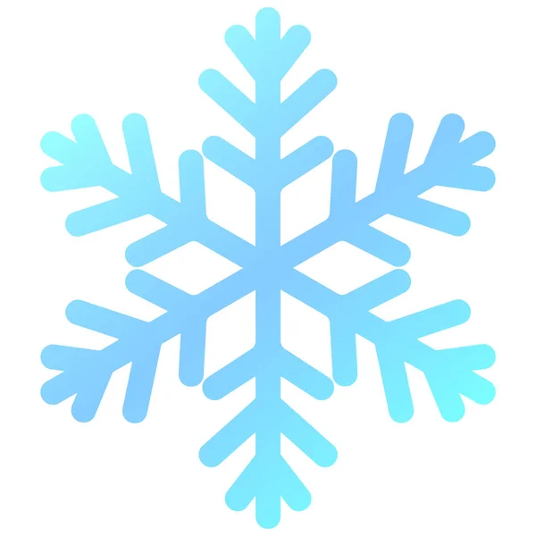 Copo de nieve Icono gráfico. Un hermoso copo de nieve azul con un gradiente — Vector de stock