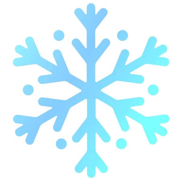 Sneeuwvlok Pictogram. Een mooie blauwe sneeuwvlok met een verloop — Stockvector