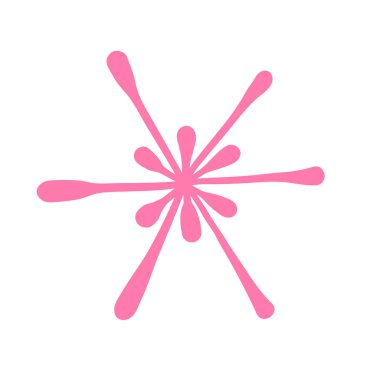 Elle çizilmiş bir kar tanesi. Kış Noel Dekorasyonu