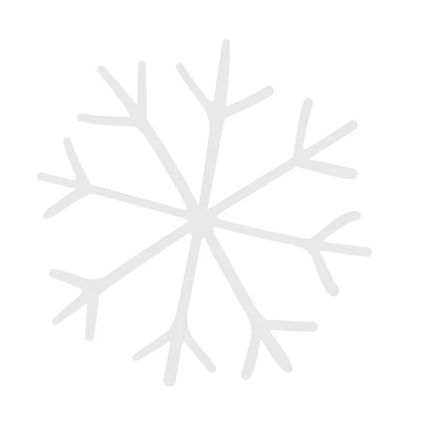 Sněhová vločka nakreslená rukou. Zimní vánoční ozdoba — Stockový vektor