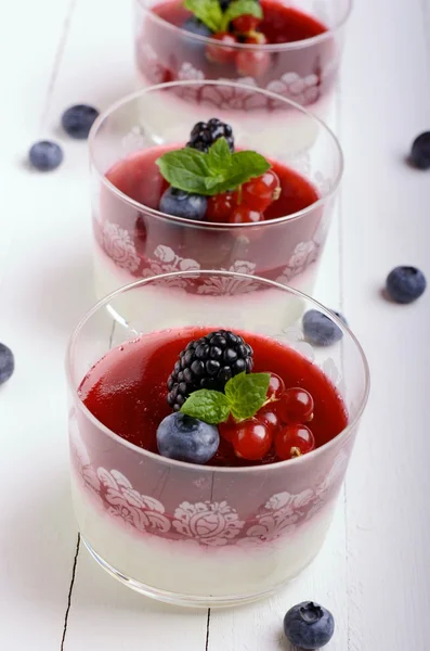 Panacotta dessert italien — Photo