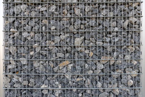 Moderní Gabion Zeď Systém Kameny Jako Prvek Zahrady Nebo Domu — Stock fotografie