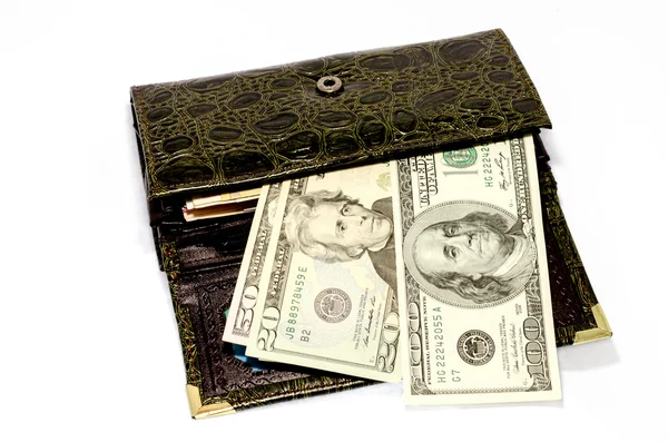 Money in a purse — Stock Photo, Image