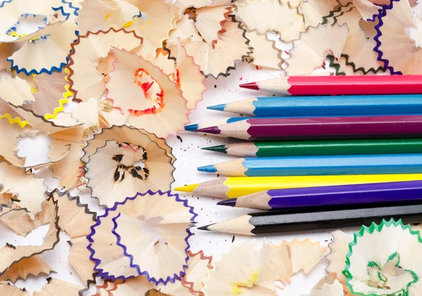 Lápis de cor com madeira — Fotografia de Stock