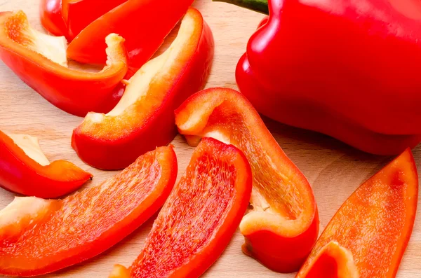 Corte de pimiento rojo — Foto de Stock